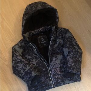 Fur lined reflective puffer jacket